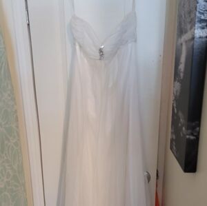 David's Bridal Galina Ivory Wedding Dress Strapless